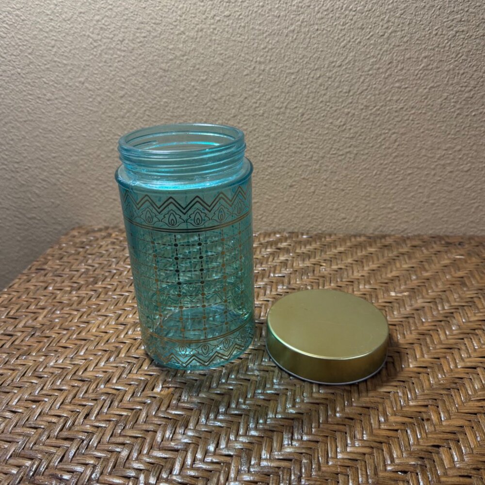World Market  Jaipur Storage Container Decorative Glass Jar Lid - Picture 7 of 9